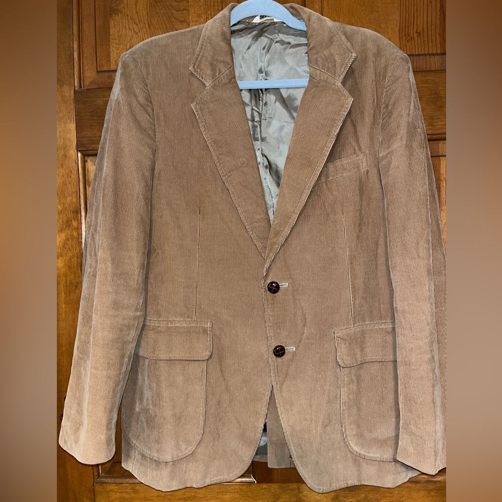 Carl Micheals corduroy texture blazer with elbow patch mens 40 Regular